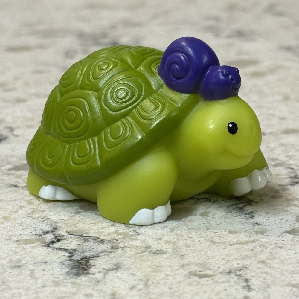 Fisher Price Little People Turtle Purple Snail Animal Zoo Noah's Ark 2004 2009